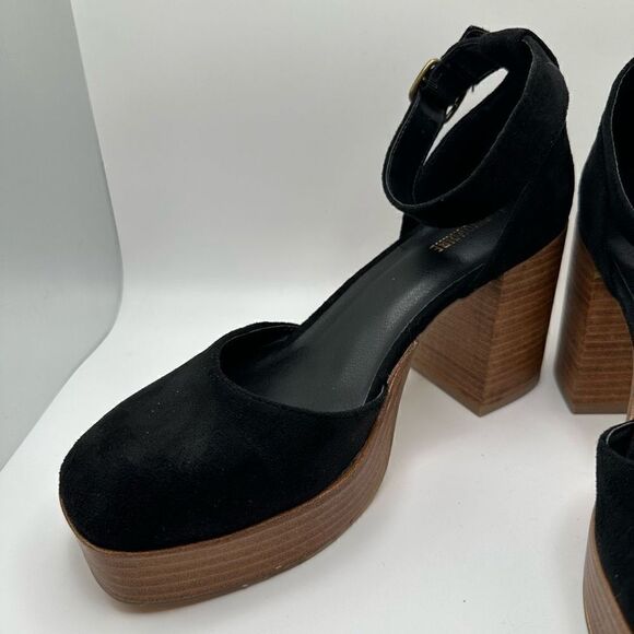 CUSHIONAIRE Women's Leather stack block heel with Memory Foam Padding 8.5 WIDE B - Picture 7 of 7